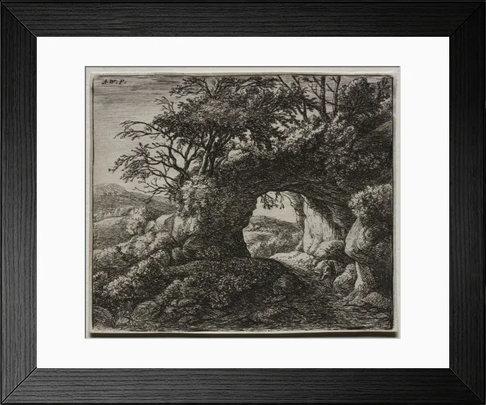 Framed Print : The Pierced Rock. Creator: Anthonie Waterloo (Dutch, 1609 / 10-1690) Framed Print : The Pierced Rock. Creator: Anthonie Waterloo (Dutch, 1609 / 10-1690)