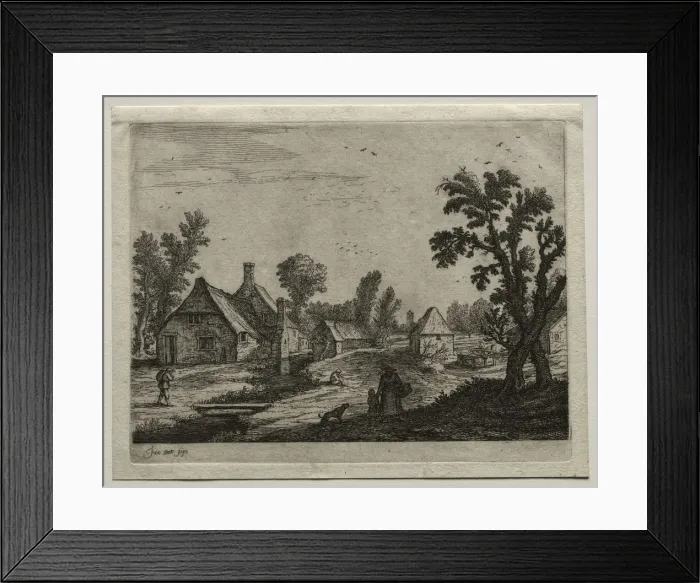 Framed Print : The Plank over the Stream. Creator: Jan van Goyen (Dutch, 1596-1656) Framed Print : The Plank over the Stream. Creator: Jan van Goyen (Dutch, 1596-1656)