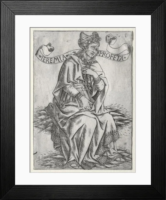Framed Print : The Prophets: Jeremiah, c. 1470-75. Creator: Baccio Baldini (Italian, c. 1436-1487) Framed Print : The Prophets: Jeremiah, c. 1470-75. Creator: Baccio Baldini (Italian, c. 1436-1487)