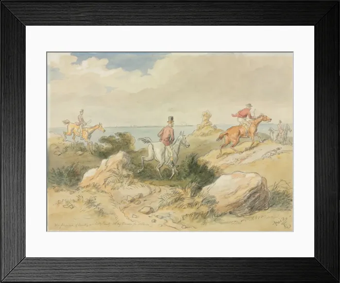 Framed Print : The Pleasures of Hunting. Creator: Hablot Knight Browne (British, 1815-1882) Framed Print : The Pleasures of Hunting. Creator: Hablot Knight Browne (British, 1815-1882)