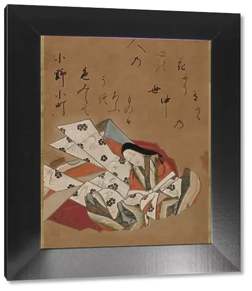 The Poetess Ono no Komachi, 17th Century. Creator: Shojo Shokado (Japanese, 1584-1639)