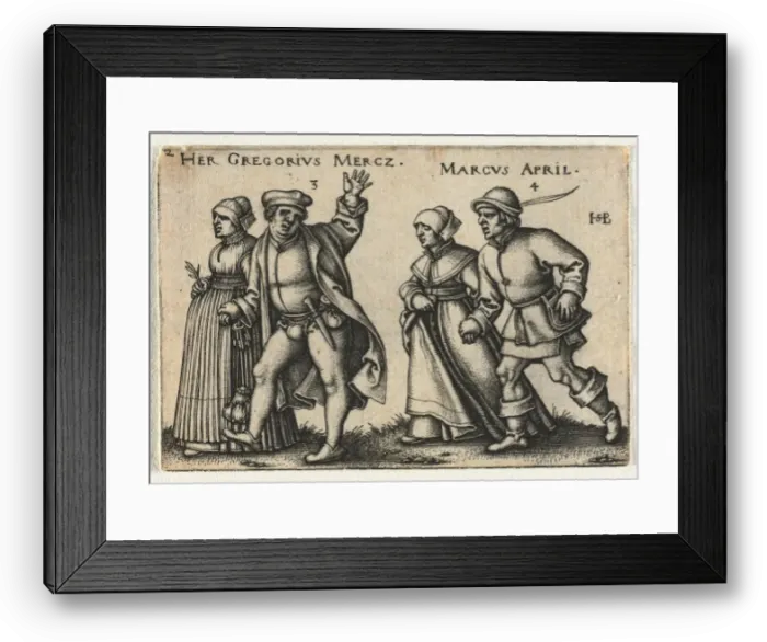 Framed Print : The Peasant Wedding or the Twelve Months: 3-Her Gregorius Mercz 4-Marcus April, 1546 Framed Print : The Peasant Wedding or the Twelve Months: 3-Her Gregorius Mercz 4-Marcus April, 1546
