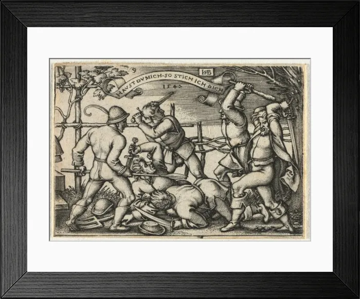 Framed Print : The Peasant Wedding or the Twelve Months: No. 9, 1547. Creator: Hans Sebald Beham (German Framed Print : The Peasant Wedding or the Twelve Months: No. 9, 1547. Creator: Hans Sebald Beham (German