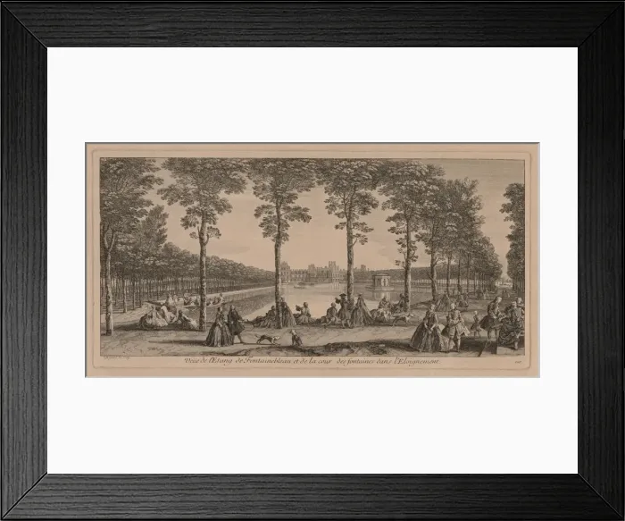 Framed Print : The Pool at Fontainebleau. Creator: Jacques Rigaud (French, 1681-1754) Framed Print : The Pool at Fontainebleau. Creator: Jacques Rigaud (French, 1681-1754)