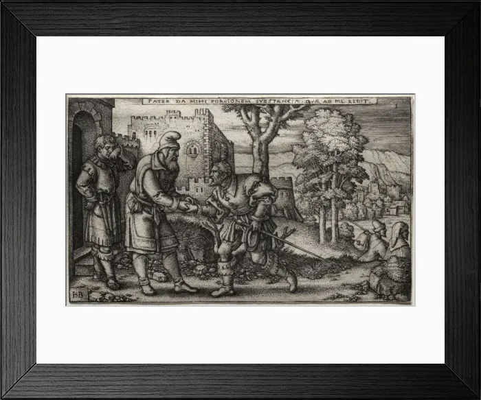 Framed Print : The Prodigal Son. Creator: Hans Sebald Beham (German, 1500-1550) Framed Print : The Prodigal Son. Creator: Hans Sebald Beham (German, 1500-1550)