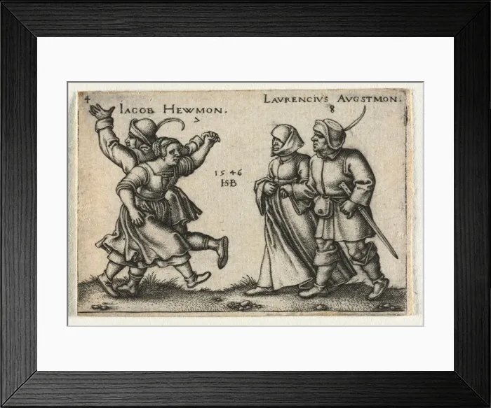 Framed Print : The Peasant Wedding or the Twelve Months: 7 Jacob Hewmon 8-Laurencius Augstmon, 1546