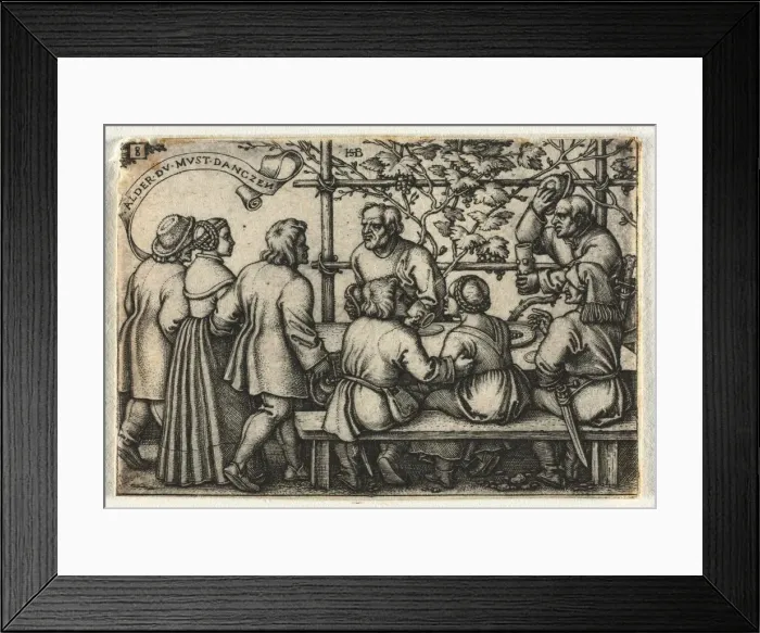 Framed Print : The Peasant Wedding or the Twelve Months: No. 8, 1546. Creator: Hans Sebald Beham (German Framed Print : The Peasant Wedding or the Twelve Months: No. 8, 1546. Creator: Hans Sebald Beham (German