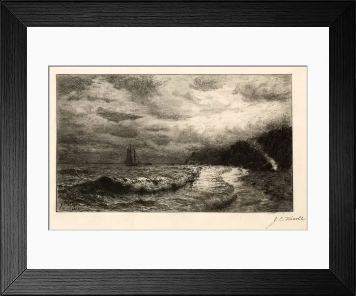 Framed Print : The Smugglers Landing Place. Creator: James Craig Nicoll (American, 1847-1918) Framed Print : The Smugglers Landing Place. Creator: James Craig Nicoll (American, 1847-1918)