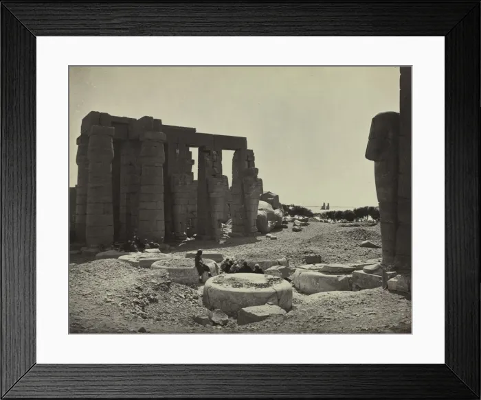 Framed Print : The Ramesseum, Thebes, 1869. Creator: Adolphe Braun (French, 1812-1877) Framed Print : The Ramesseum, Thebes, 1869. Creator: Adolphe Braun (French, 1812-1877)