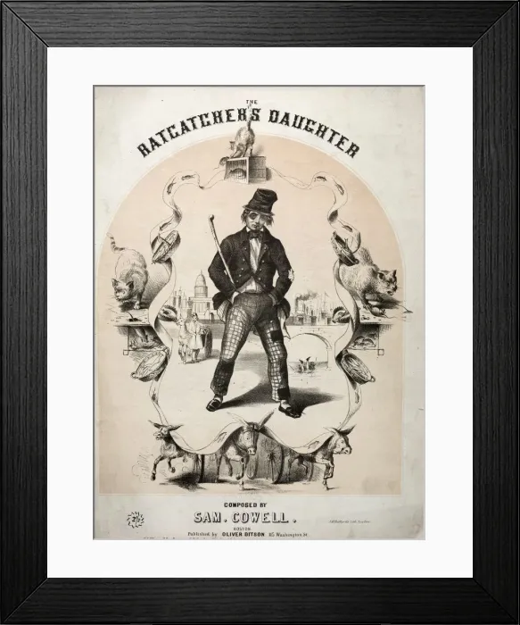 Framed Print : The Ratcatchers Daughter - Sheet Music Cover. Creator: Winslow Homer (American, 1836-1910) Framed Print : The Ratcatchers Daughter - Sheet Music Cover. Creator: Winslow Homer (American, 1836-1910)