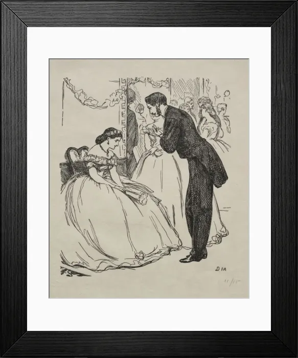 Framed Print : The Song of the Disconsolate One, 1863. Creator: George Louis Palmella Busson Du Maurier (British Framed Print : The Song of the Disconsolate One, 1863. Creator: George Louis Palmella Busson Du Maurier (British
