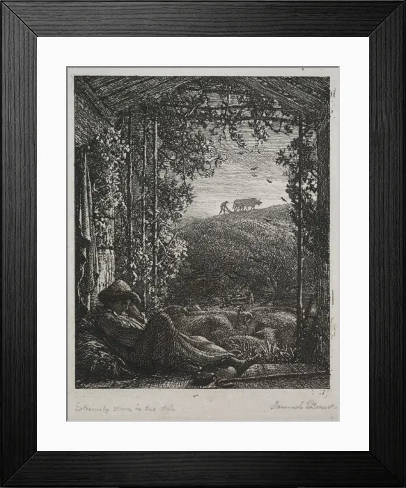 Framed Print : The Sleeping Shepherd, 1857. Creator: Samuel Palmer (British, 1805-1881) Framed Print : The Sleeping Shepherd, 1857. Creator: Samuel Palmer (British, 1805-1881)