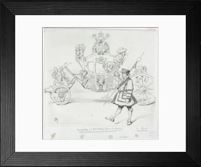 Framed Print : The Stagecoach for Parliamentary Purposes. Creator: Edward Tennyson Reed (British, 1860-1933) Framed Print : The Stagecoach for Parliamentary Purposes. Creator: Edward Tennyson Reed (British, 1860-1933)
