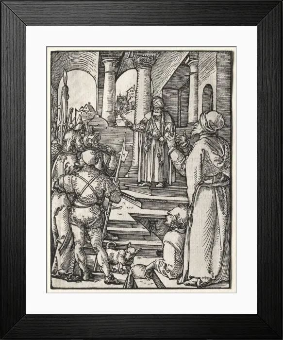 Framed Print : The Small Passion: Christ Before Pilate, c. 1509-1511. Creator: Albrecht Dürer (German Framed Print : The Small Passion: Christ Before Pilate, c. 1509-1511. Creator: Albrecht Dürer (German