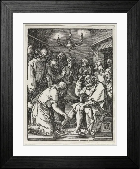 Framed Print : The Small Passion: Christ Washing St. Peters Feet. Creator: Albrecht Dürer (German