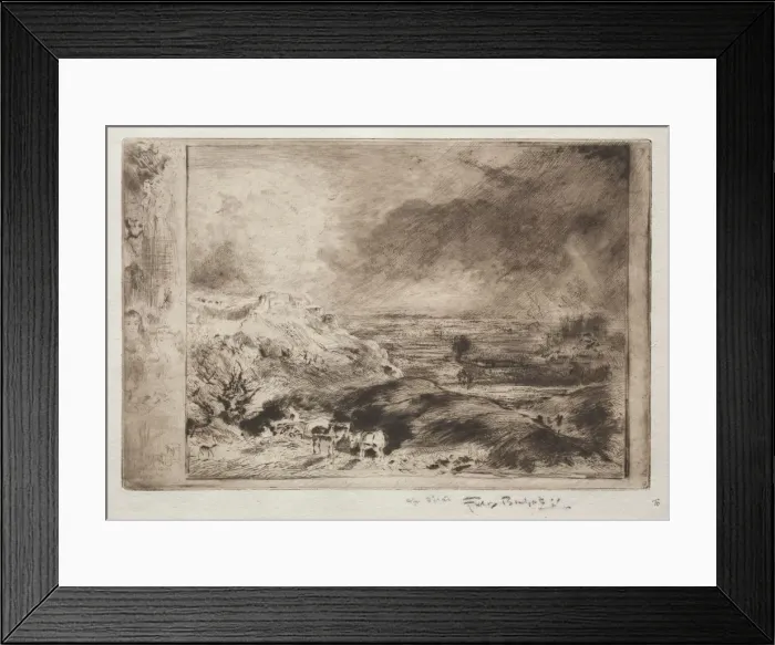 Framed Print : The Storm, after Constable, c. 1875. Creator: Felix Hilaire Buhot (French, 1847-1898) Framed Print : The Storm, after Constable, c. 1875. Creator: Felix Hilaire Buhot (French, 1847-1898)