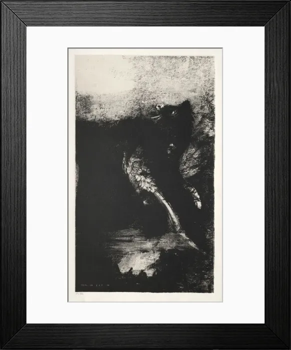 Framed Print : The Temptation of Saint Anthony (First Series): The Chimera with Green Eyes Turns, Bays, 1888 Framed Print : The Temptation of Saint Anthony (First Series): The Chimera with Green Eyes Turns, Bays, 1888