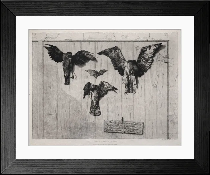 Framed Print : The Top of the Swing-Door, 1852 (printed 1865). Creator: Felix Bracquemond (French Framed Print : The Top of the Swing-Door, 1852 (printed 1865). Creator: Felix Bracquemond (French