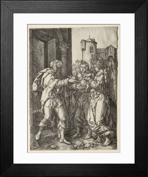 Framed Print : The Story of Lot, 1555. Creator: Heinrich Aldegrever (German, 1502-1555 / 61) Framed Print : The Story of Lot, 1555. Creator: Heinrich Aldegrever (German, 1502-1555 / 61)