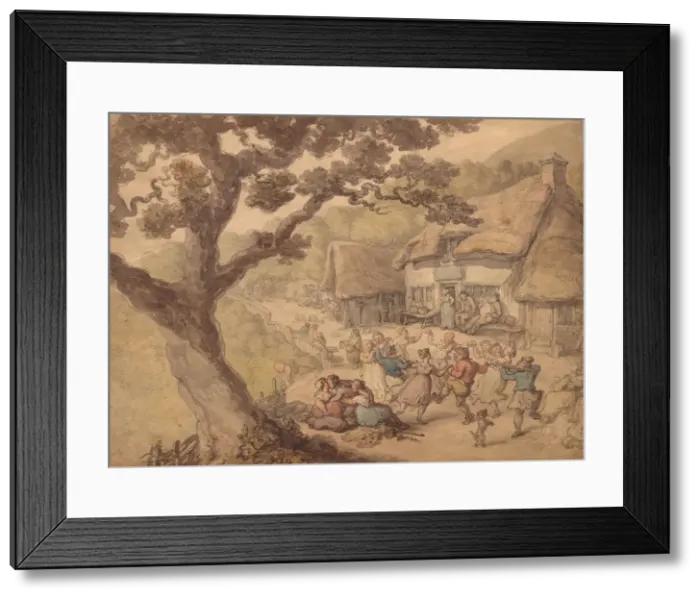 Framed Print : The Village Dance. Creator: Thomas Rowlandson (British, 1756-1827) Framed Print : The Village Dance. Creator: Thomas Rowlandson (British, 1756-1827)