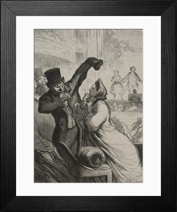 Framed Print : The Theatre: The Last Scene. Creator: Honore Daumier (French, 1808-1879) Framed Print : The Theatre: The Last Scene. Creator: Honore Daumier (French, 1808-1879)