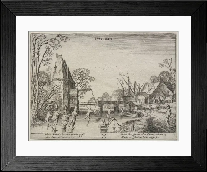 Framed Print : The Twelve Months: February. Creator: Jan van de Velde (Dutch, 1620-1662) Framed Print : The Twelve Months: February. Creator: Jan van de Velde (Dutch, 1620-1662)