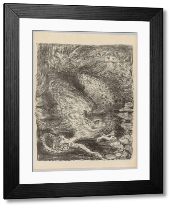 Framed Print : The Vintages!: Seven Owls and a Serpent, c. 1900. Creator: Henri de Groux (Belgian, 1867-1930) Framed Print : The Vintages!: Seven Owls and a Serpent, c. 1900. Creator: Henri de Groux (Belgian, 1867-1930)