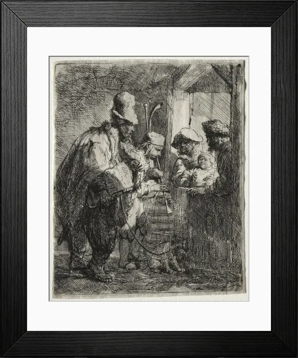 Framed Print : The Strolling Musicians, c. 1635. Creator: Rembrandt van Rijn (Dutch, 1606-1669) Framed Print : The Strolling Musicians, c. 1635. Creator: Rembrandt van Rijn (Dutch, 1606-1669)
