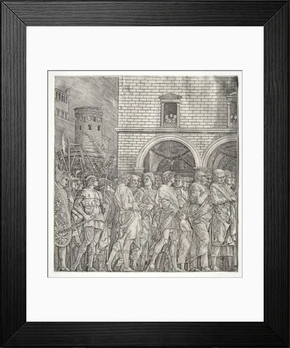 Framed Print : The Triumphs of Caesar: The Senators, 1400s. Creator: Andrea Mantegna (Italian, 1431-1506)