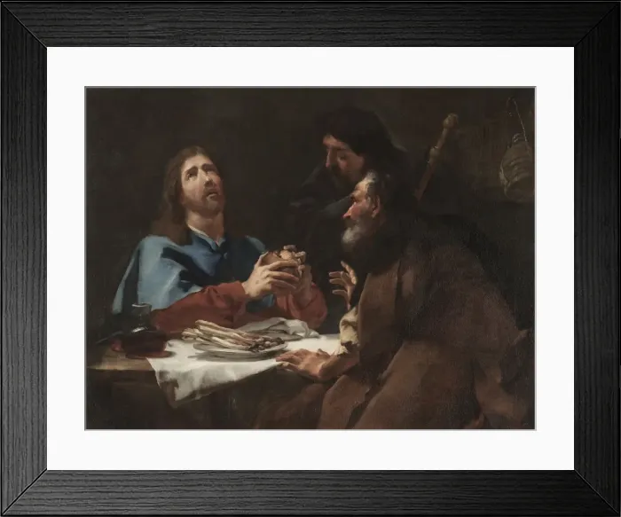 Framed Print : The Supper at Emmaus, c. 1720. Creator: Giovanni Battista Piazzetta (Italian, 1682-1754) Framed Print : The Supper at Emmaus, c. 1720. Creator: Giovanni Battista Piazzetta (Italian, 1682-1754)