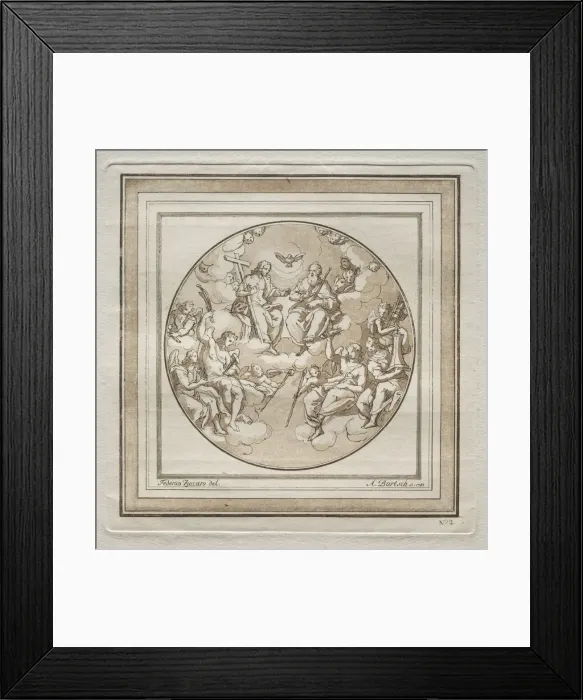 Framed Print : The Trinity, 1782. Creator: Adam von Bartsch (Austrian, 1757-1821) Framed Print : The Trinity, 1782. Creator: Adam von Bartsch (Austrian, 1757-1821)