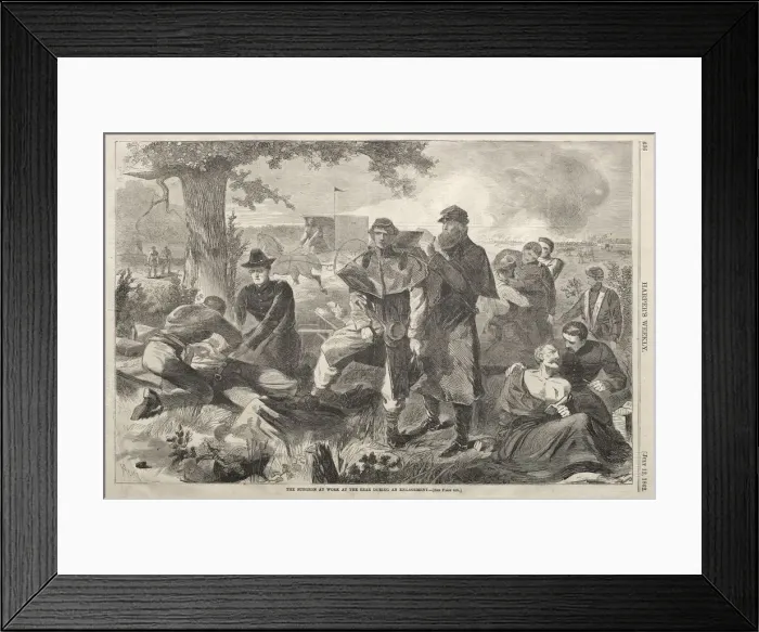 Framed Print : The Surgeon at Work at the Rear during an Engagement, 1862. Creator: Winslow Homer (American Framed Print : The Surgeon at Work at the Rear during an Engagement, 1862. Creator: Winslow Homer (American