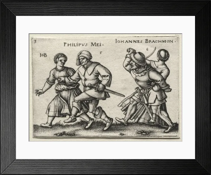 Framed Print : The Village Wedding: Philipus Mei / Johannes Brachmon, 1546. Creator: Hans Sebald Beham (German Framed Print : The Village Wedding: Philipus Mei / Johannes Brachmon, 1546. Creator: Hans Sebald Beham (German