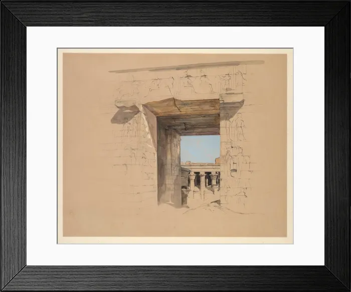 Framed Print : The Temple of Edfu: The Door of the Pylon, 1850. Creator: John Frederick Lewis (British Framed Print : The Temple of Edfu: The Door of the Pylon, 1850. Creator: John Frederick Lewis (British