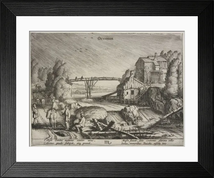 Framed Print : The Twelve Months: October. Creator: Jan van de Velde (Dutch, 1620-1662) Framed Print : The Twelve Months: October. Creator: Jan van de Velde (Dutch, 1620-1662)