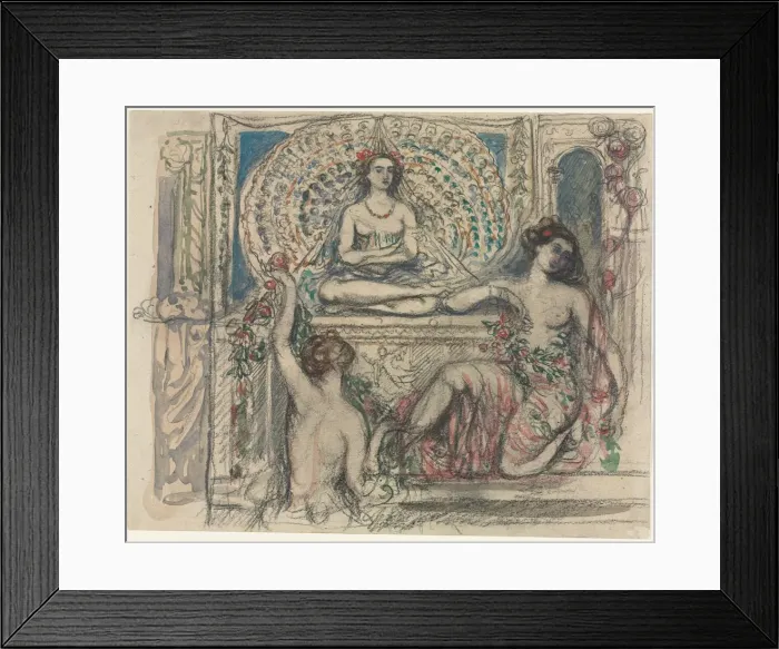 Framed Print : The Throne of the Peacock. Creator: Charles Conder (British, 1868-1909) Framed Print : The Throne of the Peacock. Creator: Charles Conder (British, 1868-1909)