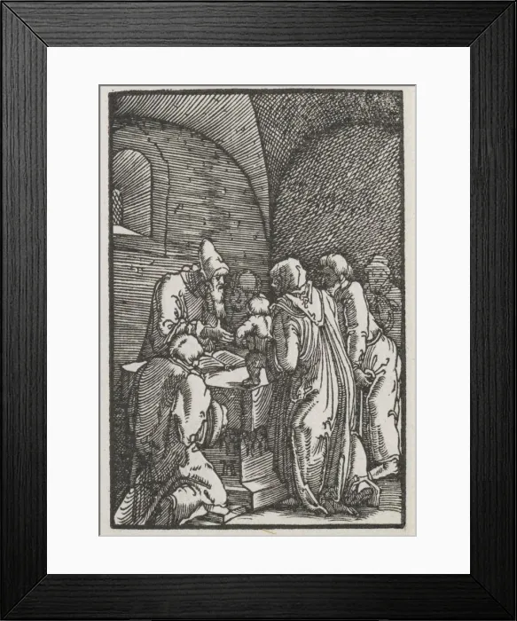 Framed Print : The Fall and Redemption of Man: The Presentation of Christ in the Temple, c. 1515 Framed Print : The Fall and Redemption of Man: The Presentation of Christ in the Temple, c. 1515
