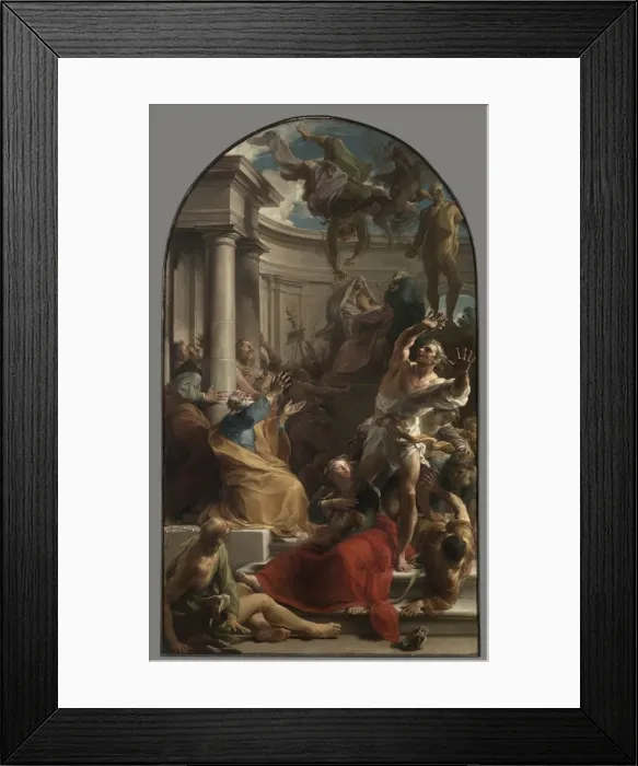 Framed Print : The Fall of Simon Magus, c. 1745- 1750. Creator: Pompeo Batoni (Italian, 1708-1787), studio of Framed Print : The Fall of Simon Magus, c. 1745- 1750. Creator: Pompeo Batoni (Italian, 1708-1787), studio of