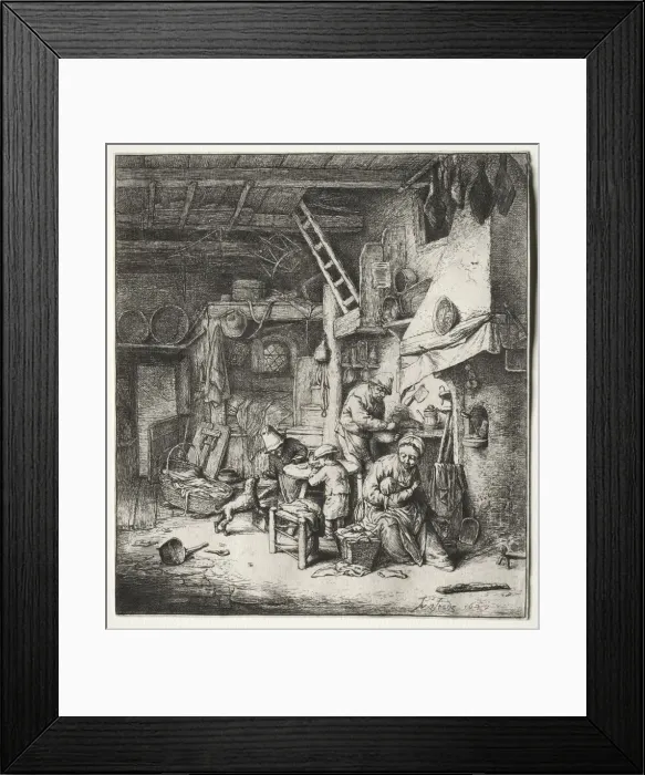 Framed Print : The Family, 1647. Creator: Adriaen van Ostade (Dutch, 1610-1684) Framed Print : The Family, 1647. Creator: Adriaen van Ostade (Dutch, 1610-1684)