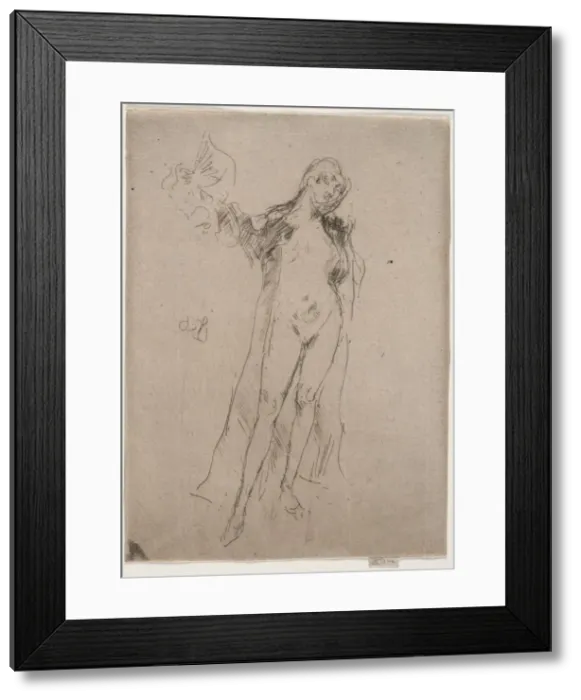 Framed Print : The Fan (Model No. 3). Creator: James McNeill Whistler (American, 1834-1903) Framed Print : The Fan (Model No. 3). Creator: James McNeill Whistler (American, 1834-1903)