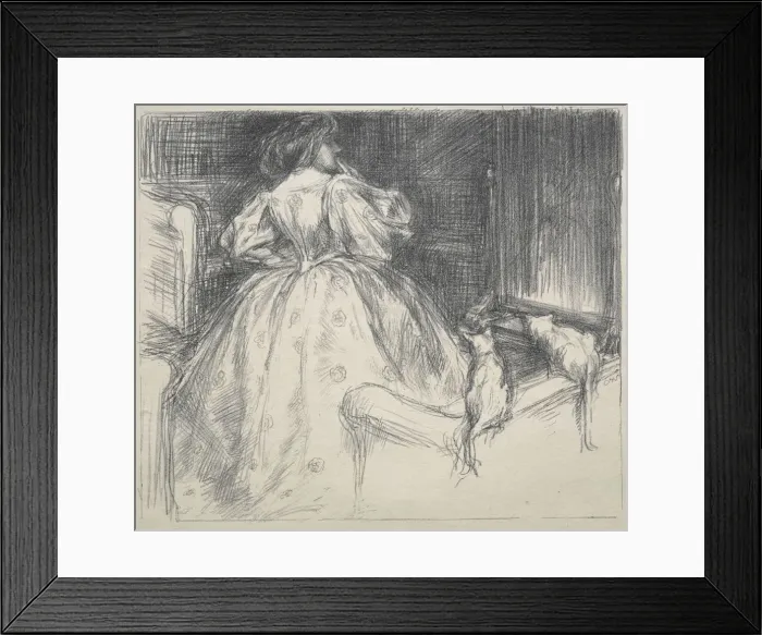 Framed Print : The Fantastic Dress, 1890. Creator: Charles Hasslewood Shannon (British, 1863-1937) Framed Print : The Fantastic Dress, 1890. Creator: Charles Hasslewood Shannon (British, 1863-1937)