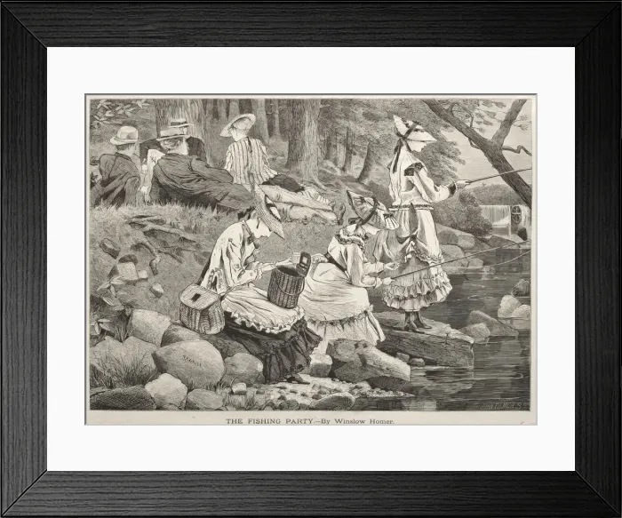 Framed Print : The Fishing Party, 1869. Creator: Winslow Homer (American, 1836-1910) Framed Print : The Fishing Party, 1869. Creator: Winslow Homer (American, 1836-1910)