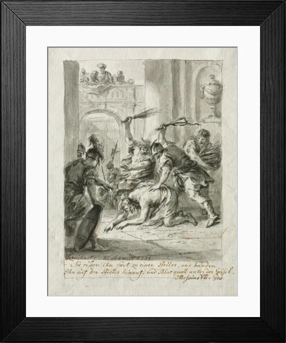 Framed Print : The Flagellation, 1788. Creator: Martin Johann Schmidt (Austrian, 1718-1801) Framed Print : The Flagellation, 1788. Creator: Martin Johann Schmidt (Austrian, 1718-1801)