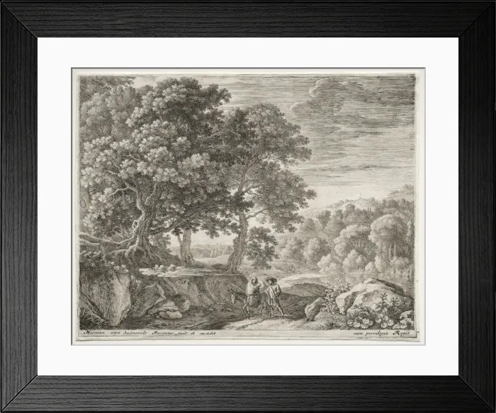 Framed Print : The Flight Into Egypt, c. 1652-1654. Creator: Herman van Swanevelt (Dutch, c. 1600-1655) Framed Print : The Flight Into Egypt, c. 1652-1654. Creator: Herman van Swanevelt (Dutch, c. 1600-1655)