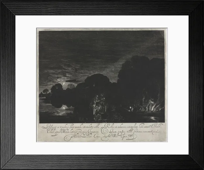 Framed Print : The Flight into Egypt. Creator: Hendrik Goudt (Dutch, 1585-1630) Framed Print : The Flight into Egypt. Creator: Hendrik Goudt (Dutch, 1585-1630)