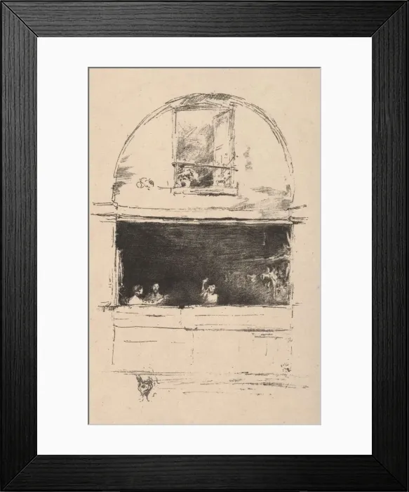 Framed Print : The Forge, Passage du Dragon, 1894. Creator: James McNeill Whistler (American, 1834-1903) Framed Print : The Forge, Passage du Dragon, 1894. Creator: James McNeill Whistler (American, 1834-1903)