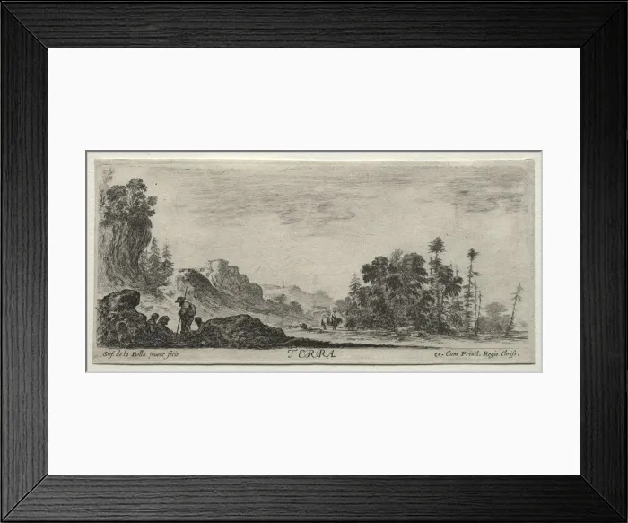 Framed Print : The Four Elements: Terra. Creator: Stefano Della Bella (Italian, 1610-1664) Framed Print : The Four Elements: Terra. Creator: Stefano Della Bella (Italian, 1610-1664)