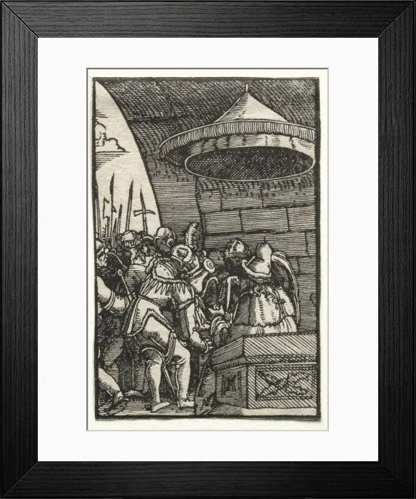 Framed Print : The Fall and Redemption of Man: Pilate Washing His Hands, c. 1515. Creator: Albrecht Altdorfer