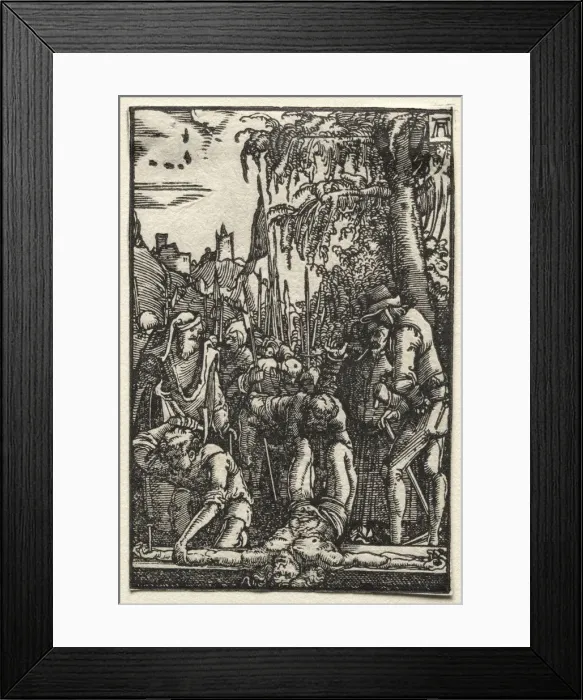 Framed Print : The Fall and Redemption of Man: Christ Nailed to the Cross, c. 1515. Creator: Albrecht Altdorfer Framed Print : The Fall and Redemption of Man: Christ Nailed to the Cross, c. 1515. Creator: Albrecht Altdorfer