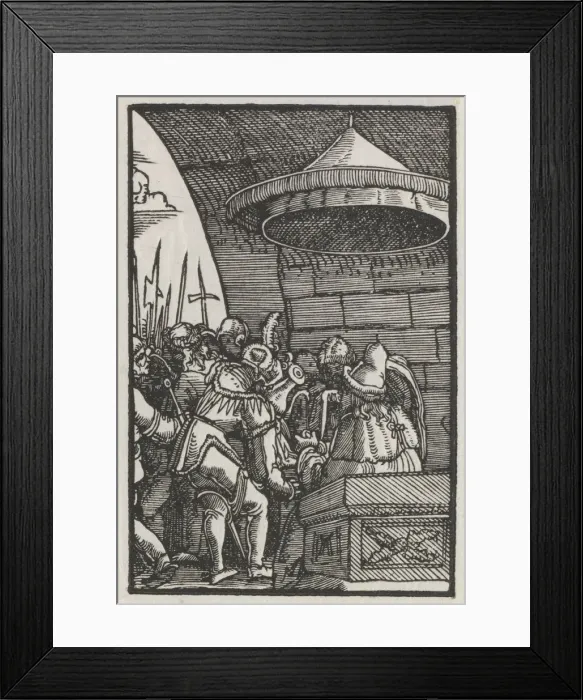 Framed Print : The Fall and Redemption of Man: Pilate Washing his Hands, c. 1515. Creator: Albrecht Altdorfer Framed Print : The Fall and Redemption of Man: Pilate Washing his Hands, c. 1515. Creator: Albrecht Altdorfer